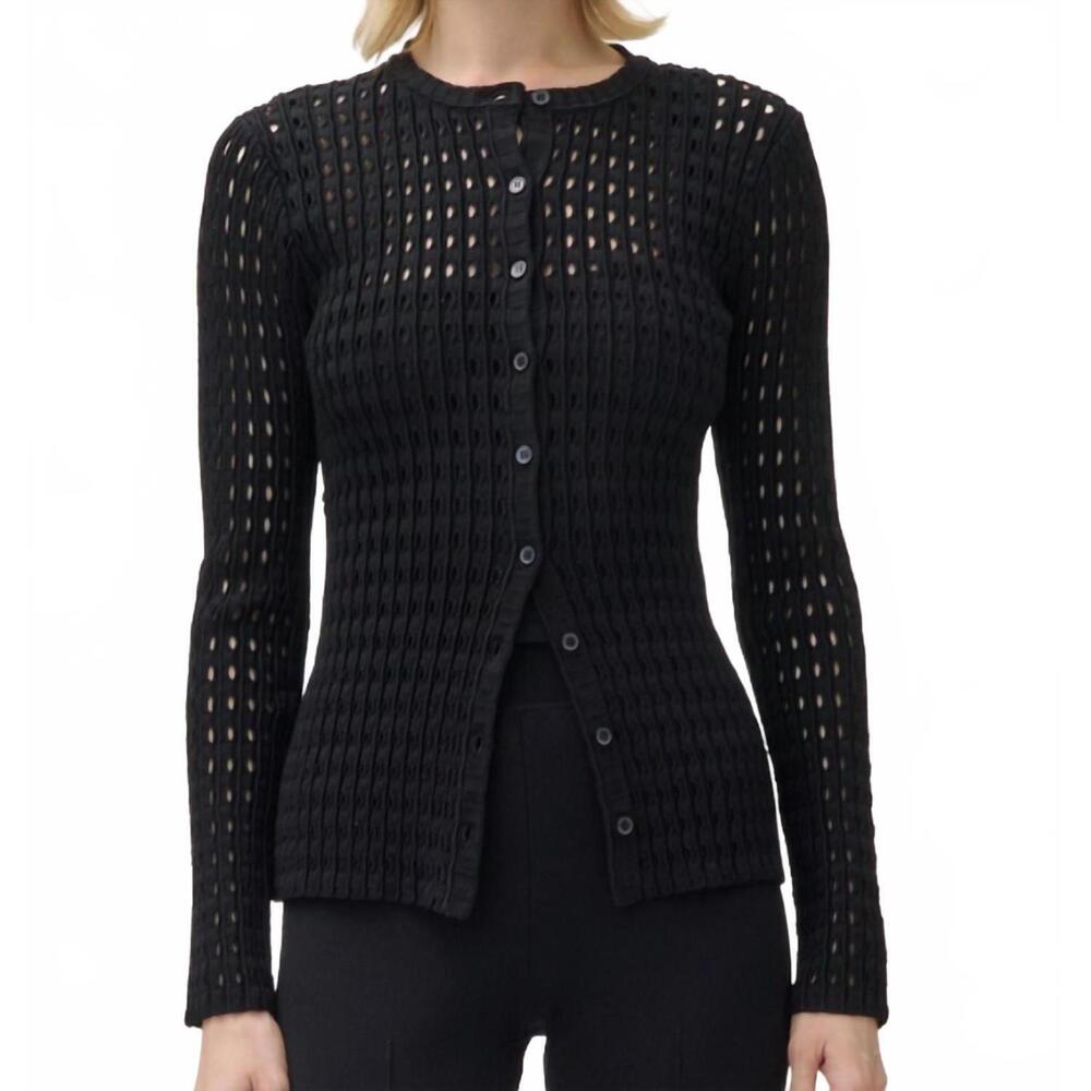 NEW SIMKHAI women's mabel cardigan in black